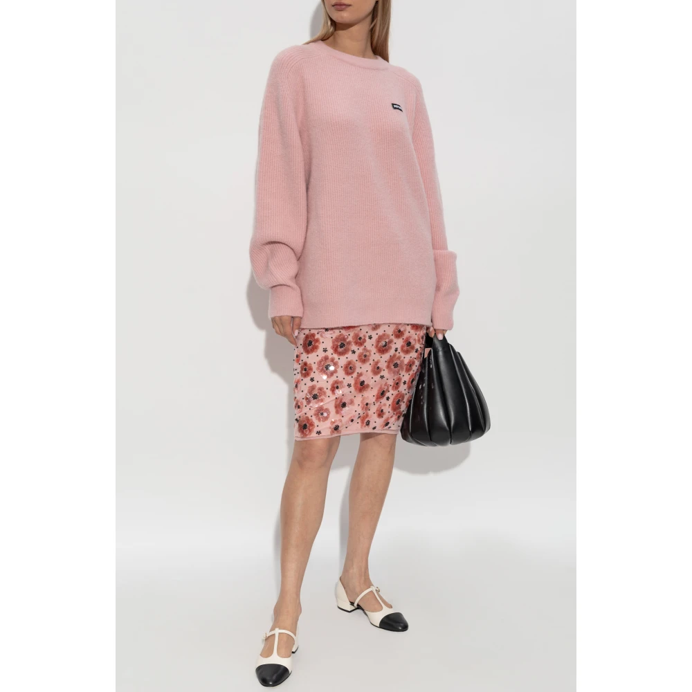 Rotate Birger Christensen Trui met logo Pink Dames
