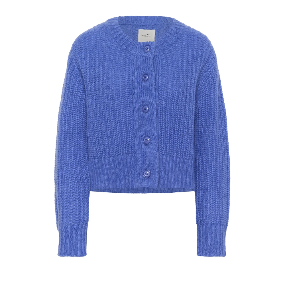 Part Two Blauwe Vest met Knoopsluiting Blue Dames