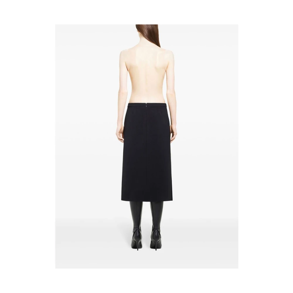 Courrèges Panelled Beige Zwart Bodysuit met Geborduurd Logo Black Dames