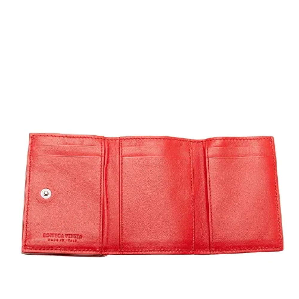 Bottega Veneta Vintage Pre-owned Leather wallets Red Dames
