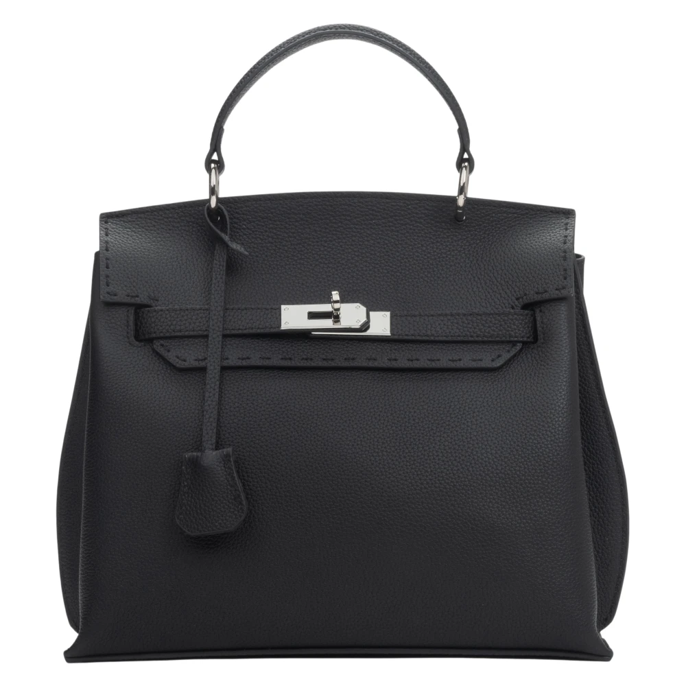 Estro Women's Black Classic Satchel Bag - Handbags - One Size - Bags