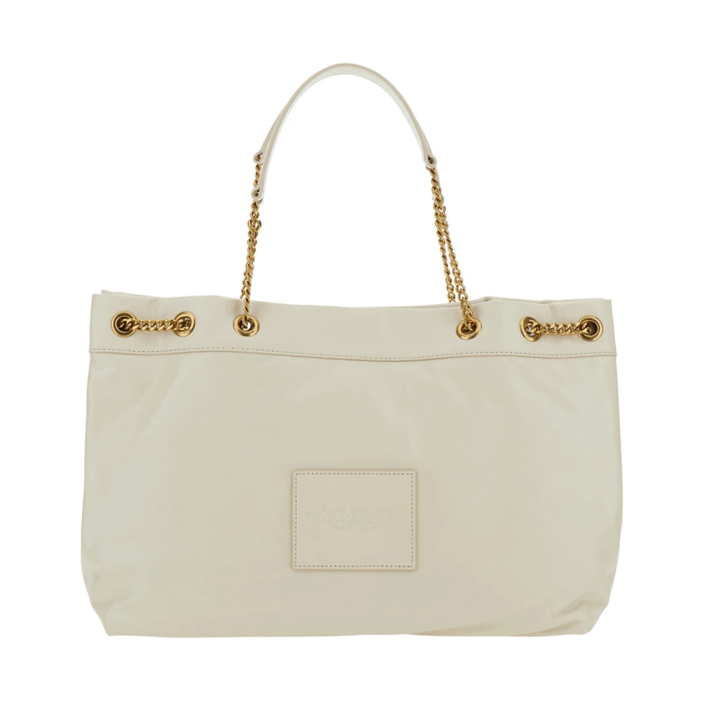 Marc Jacobs Witte Schoudertas met Logo In Reliëf White Dames