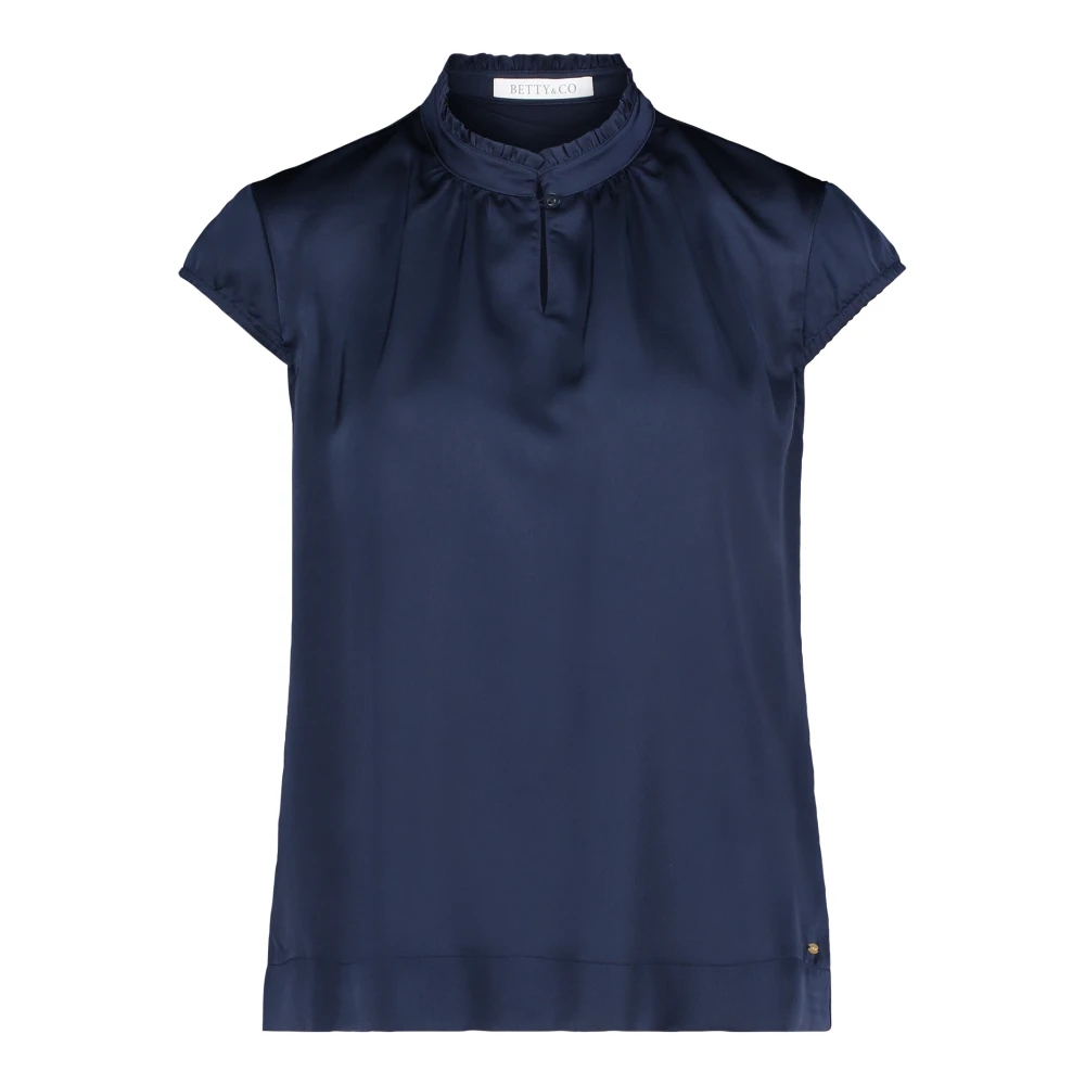 Betty & Co Korte mouwen blouse Blue Dames