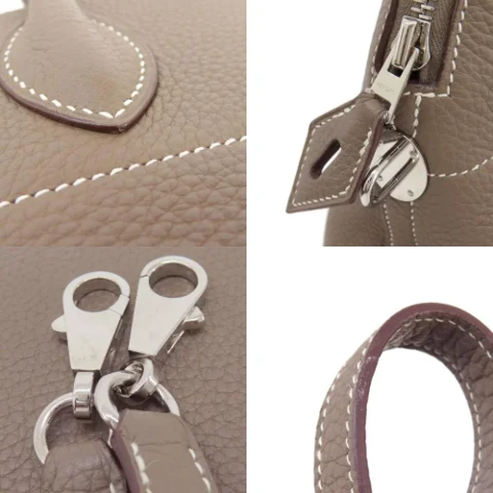 Hermès Vintage Pre-owned Leather hermes-bags Gray Dames