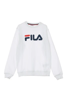 Vit Crewneck Sweatshirt Långärmad
