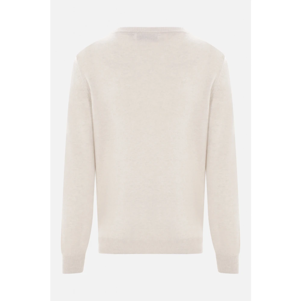 BRUNELLO CUCINELLI Kasjmiertrui met Ribdetails Brown Heren