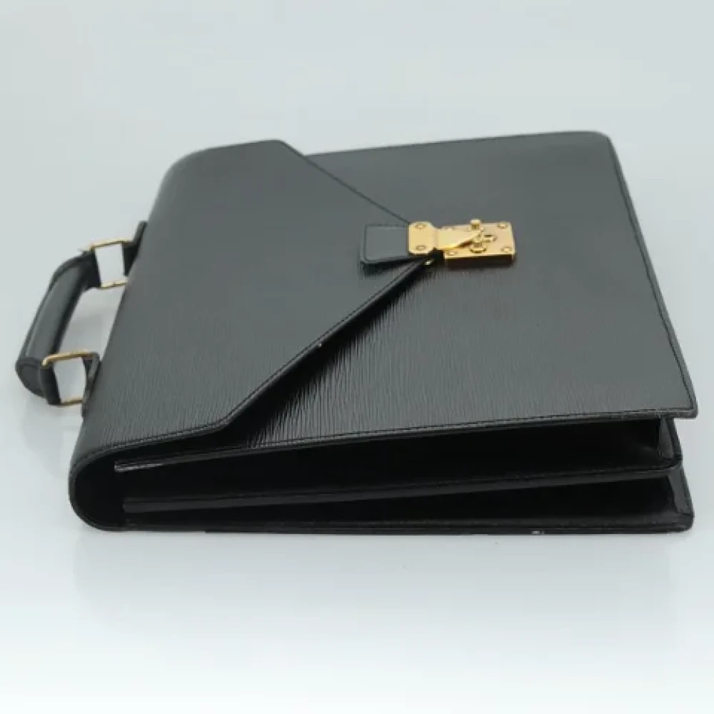 Louis Vuitton Vintage Pre-owned Leather briefcases Black Dames