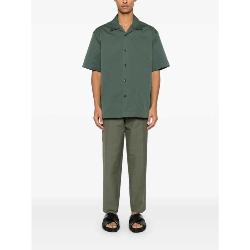 Jil Sander Klassieke Witte Overhemd Green Heren