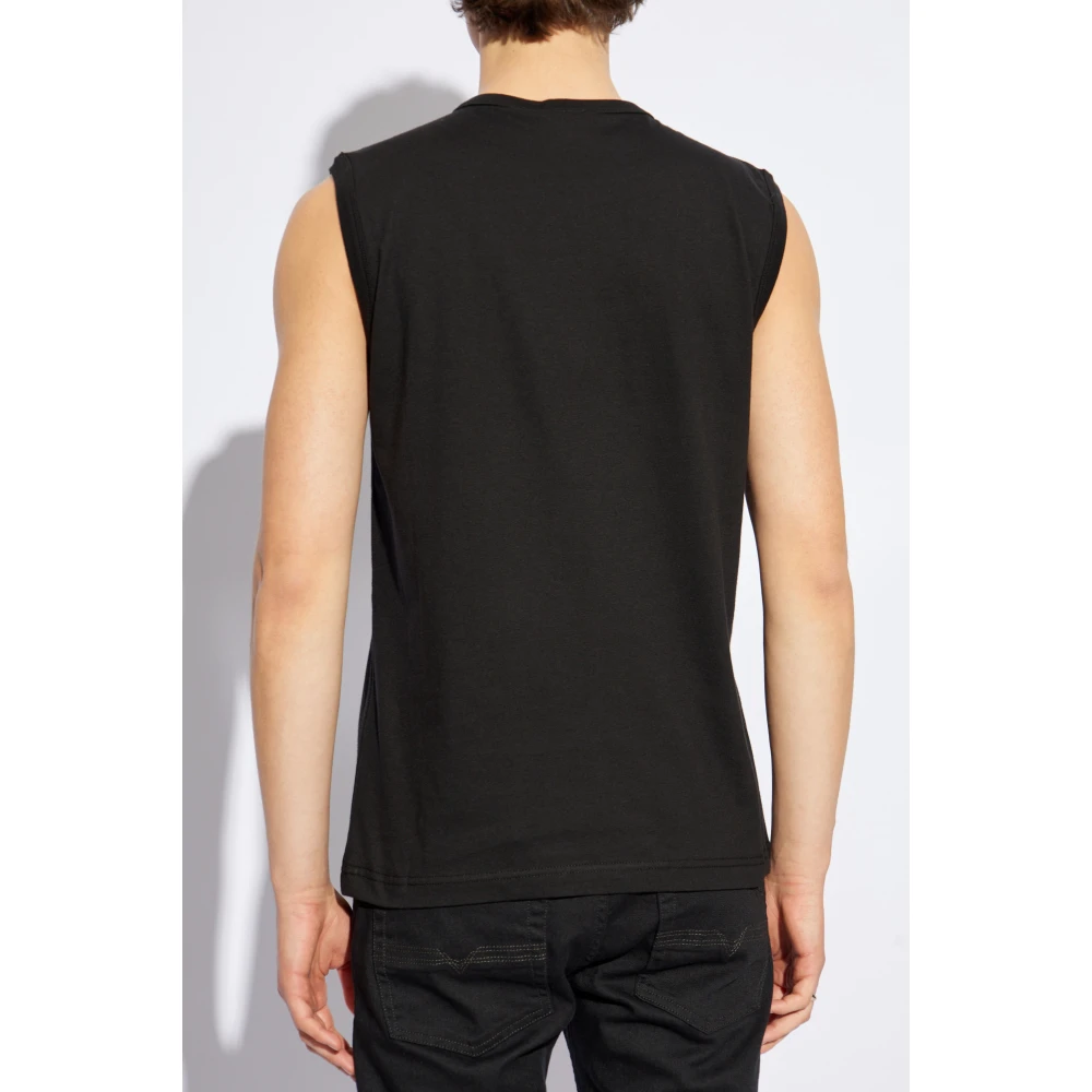 Diesel Mouwloos T-shirt T-Bisco-Bigoval Black Heren
