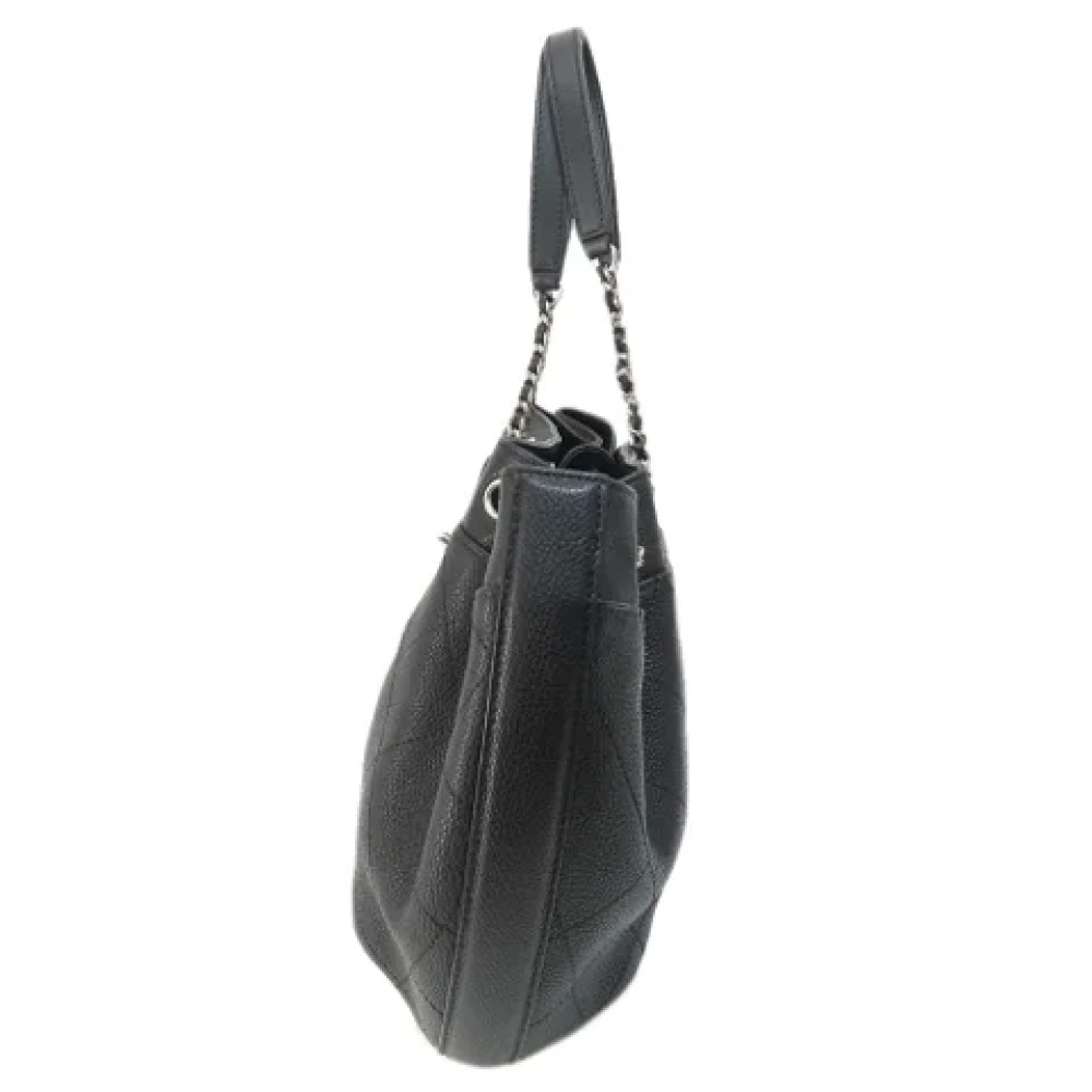 Chanel Vintage Pre-owned Leather totes Black Dames