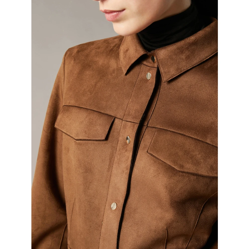 Pennyblack Sahariana Jack met fluwelen afwerking Brown Dames