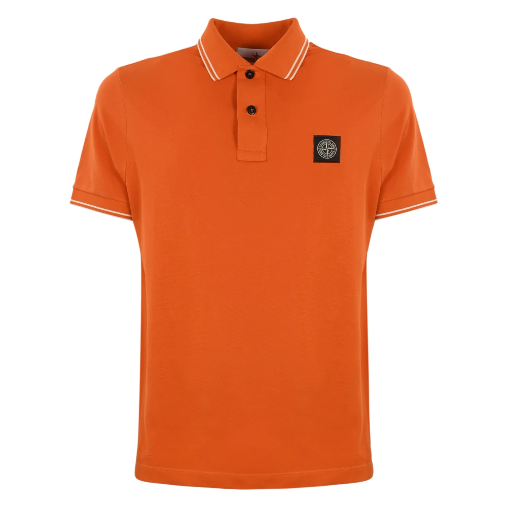 Stone Island Polo Shirts Orange Heren