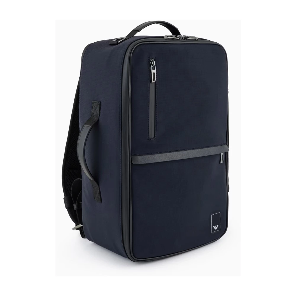 Emporio Armani Blauwe Bucket Bag & Rugzak Blue Heren