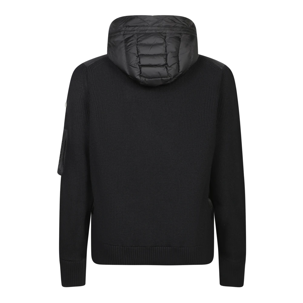 Moncler Hybride Gebreide en Dons Cardigan Black Heren