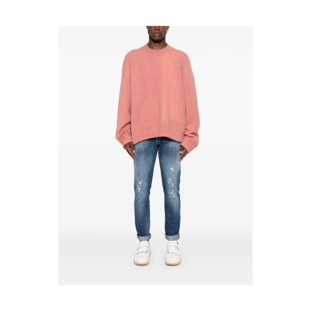 Dondup Blauwe Stonewashed Distressed Skinny Jeans Blue Heren