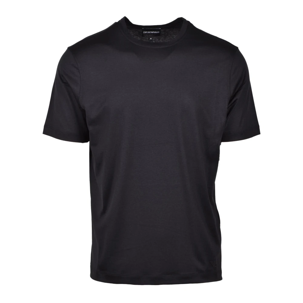 Emporio Armani Zijde Katoen Mix T-shirt Blue Heren