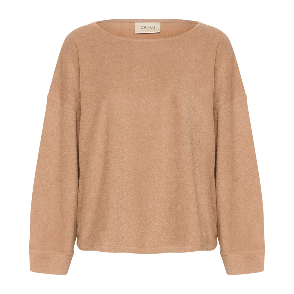 Cream Kaneel Swirl Sweatshirt Brown Dames