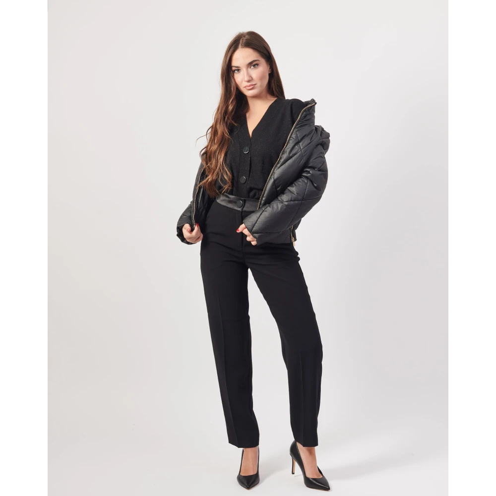 YES ZEE Korte Gewatteerde Regenjas Zwart Black Dames