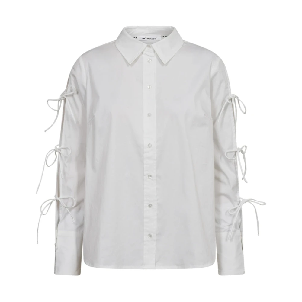 Co'Couture Witte blouse met strikdetails aan de mouwen White Dames