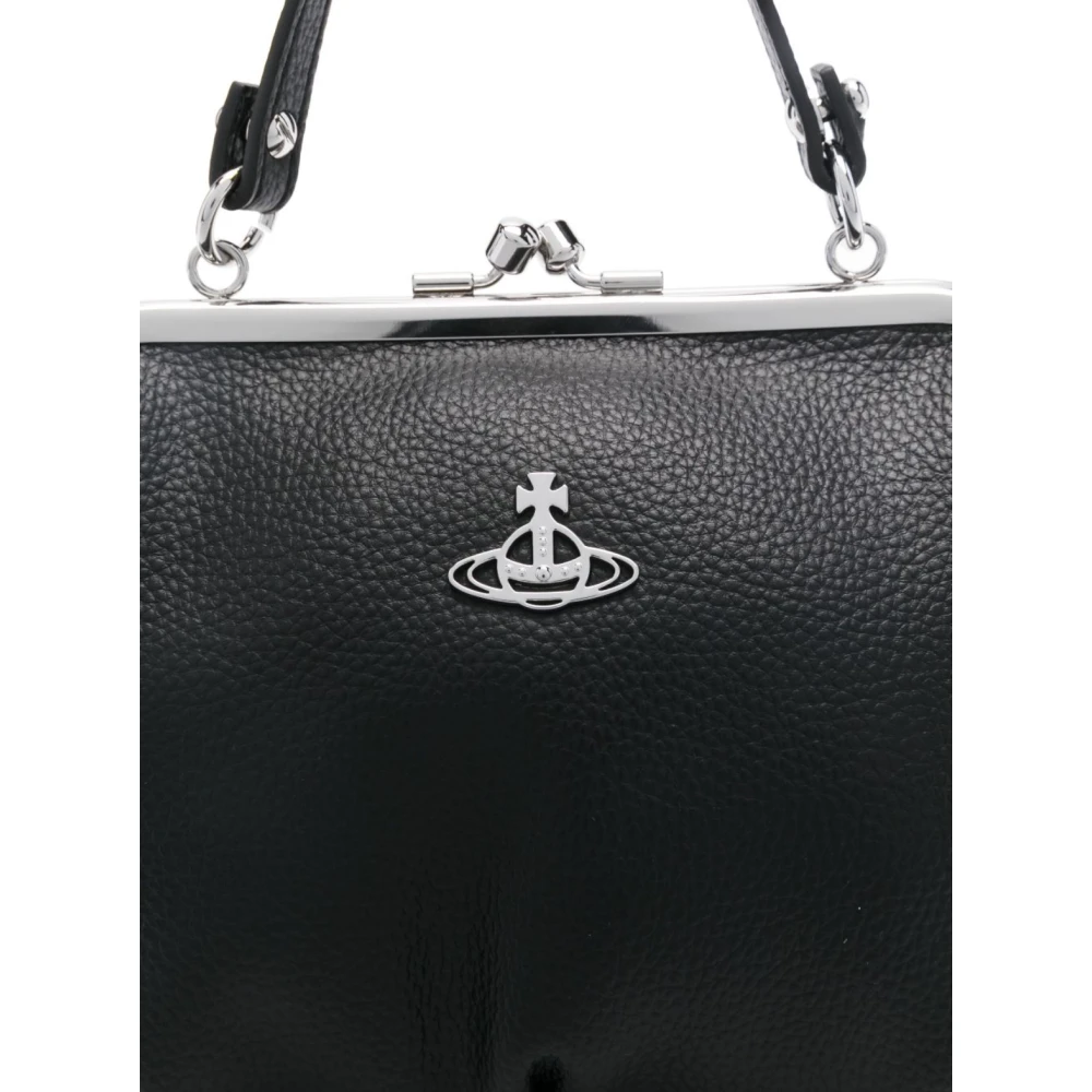 Vivienne Westwood Zwarte frame portemonnee voor oma Black Dames