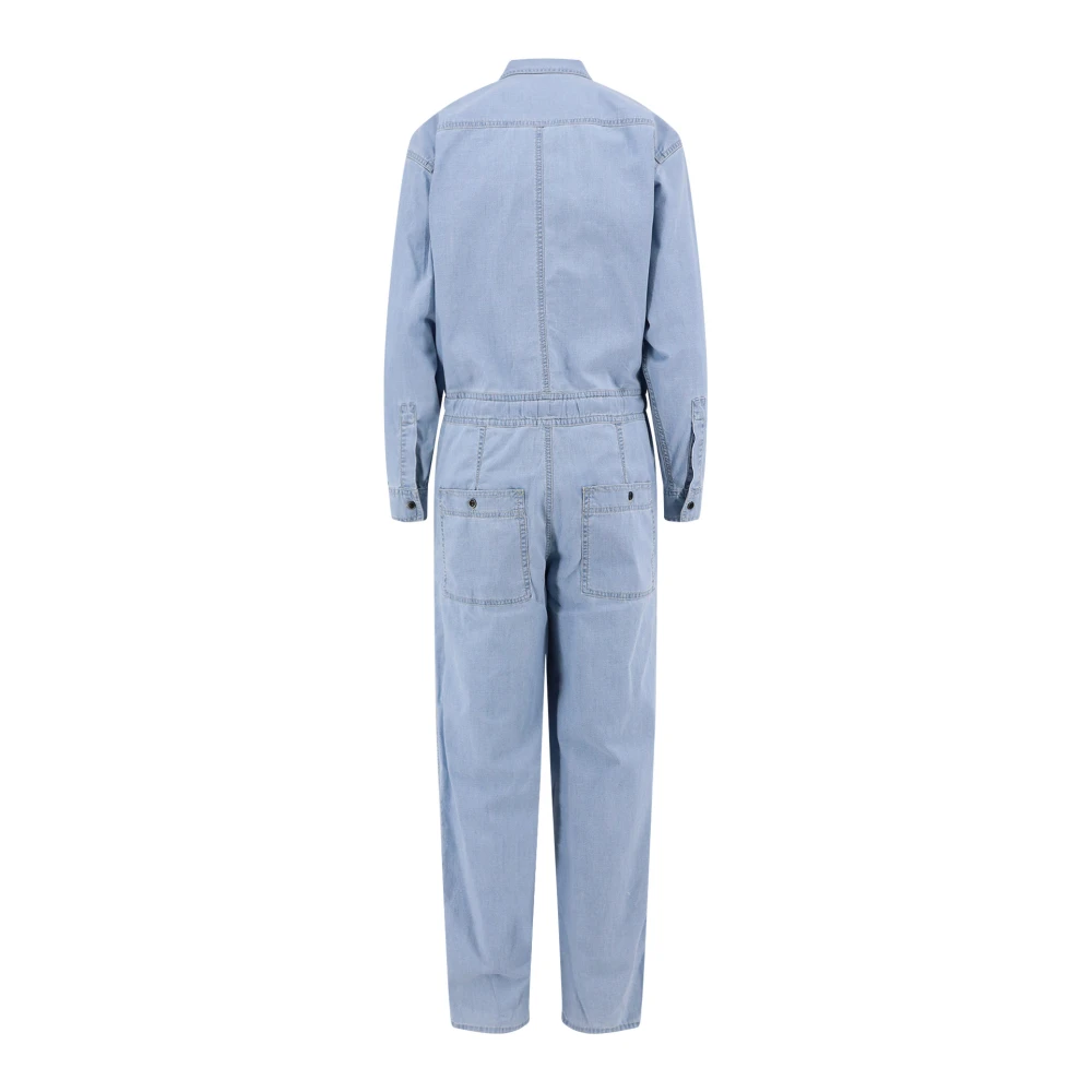 Isabel Marant Étoile Katoenen jumpsuit met knoopsluiting Blue Dames