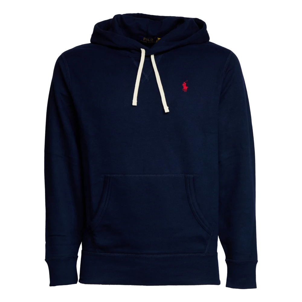 Polo Ralph Lauren Blue Hoodies, Male, S, Rl Fleece Hoodie