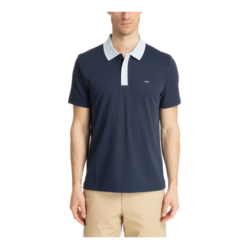 Michael Kors Multikleurig Logo Polo Shirt Blue Heren