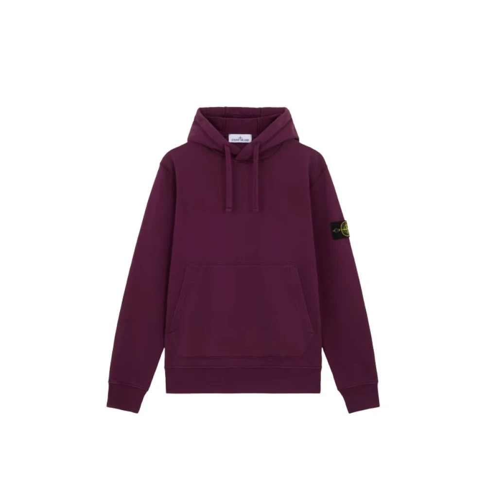 Stone Island Bordeauxrode Hoodie van Fleece Purple Heren