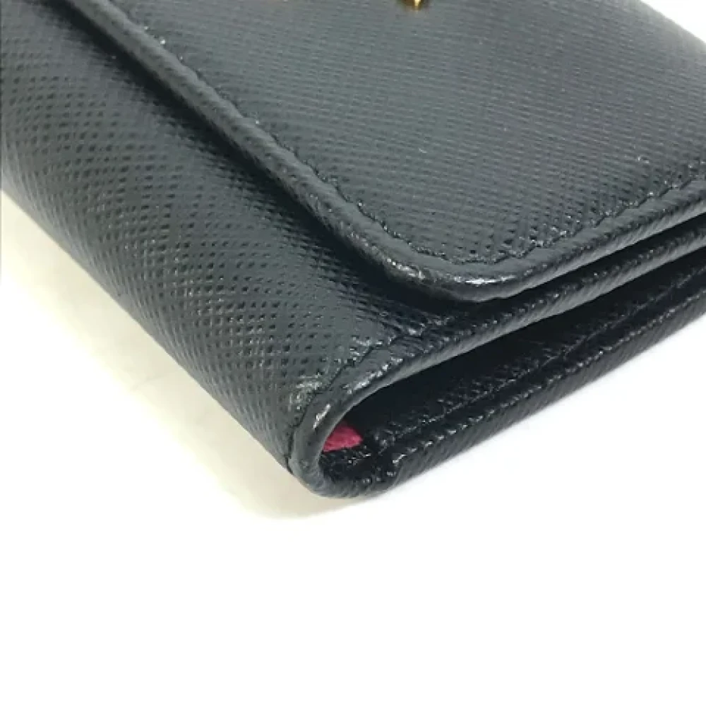 Prada Vintage Pre-owned Fabric key-holders Black Dames