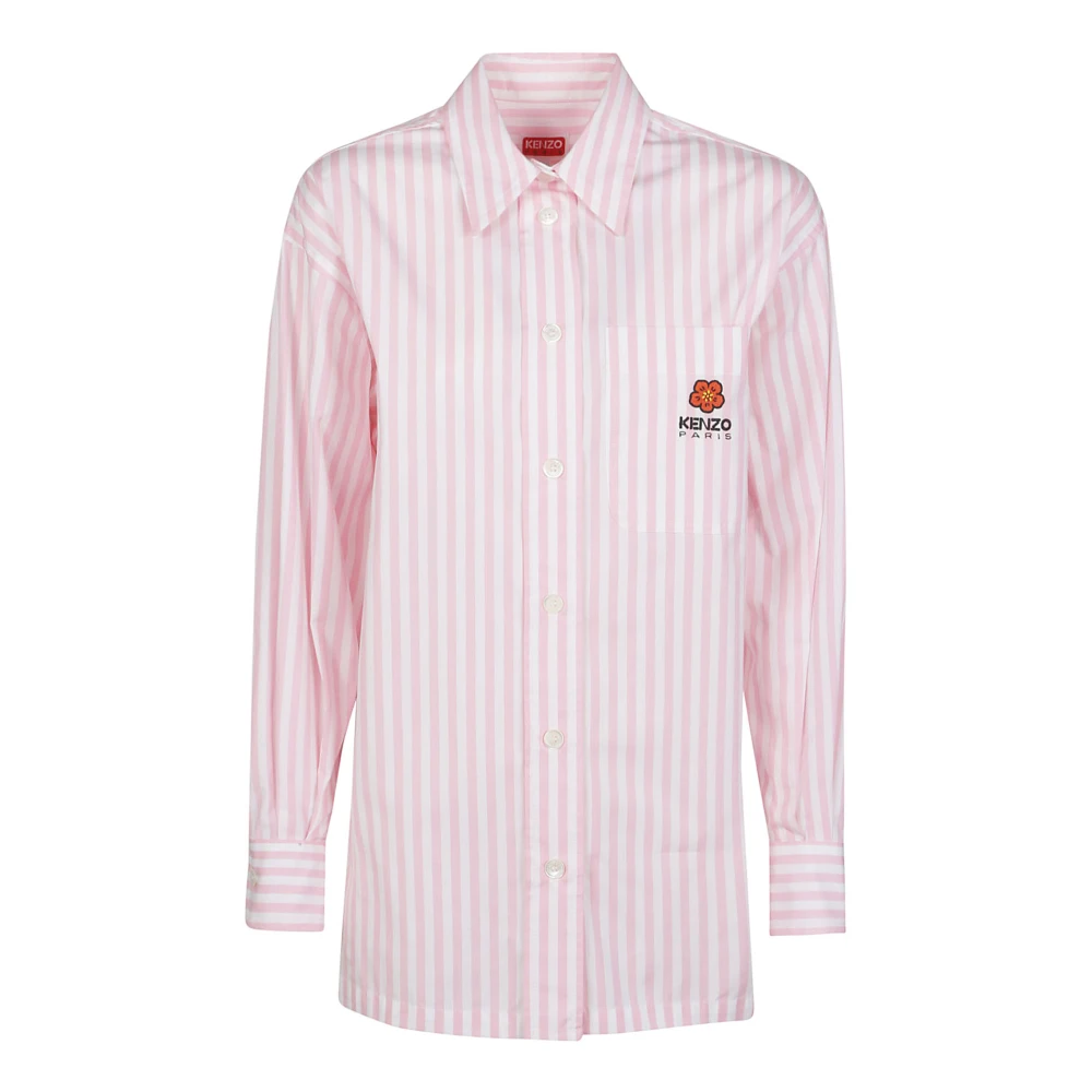 Kenzo Oversized Longsleeve Shirt Rose Clair Pink Dames