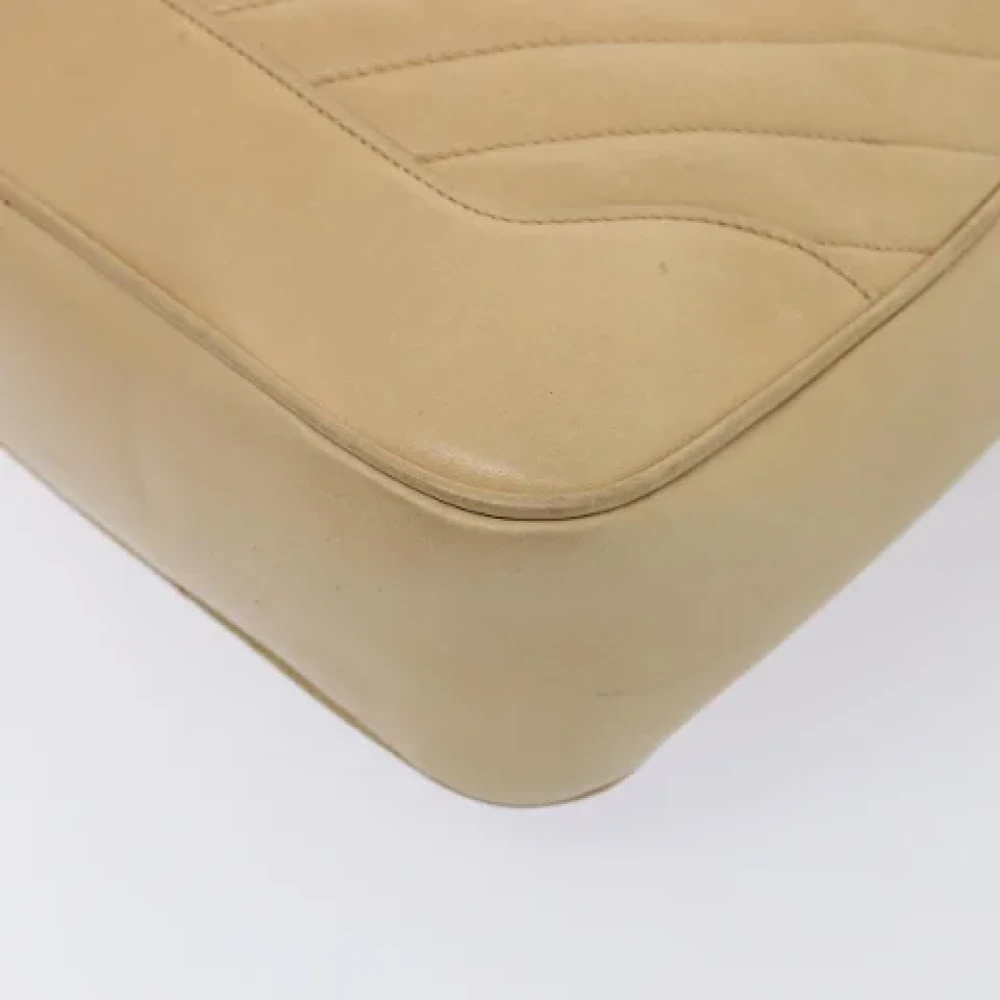 Chanel Vintage Pre-owned Leather handbags Beige Dames
