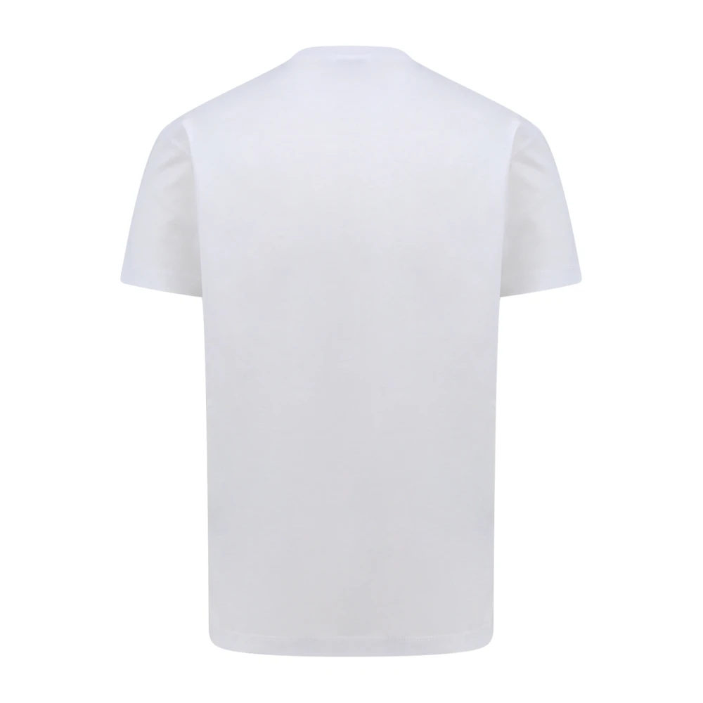 Dsquared2 Logo Print Katoenen T-Shirt White Heren