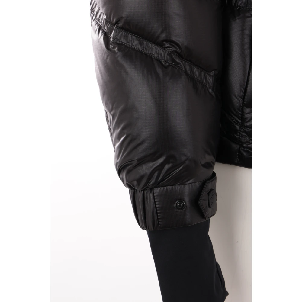 Moncler Zwarte Grenoble Jassen met Afneembare Bontkraag Black Dames