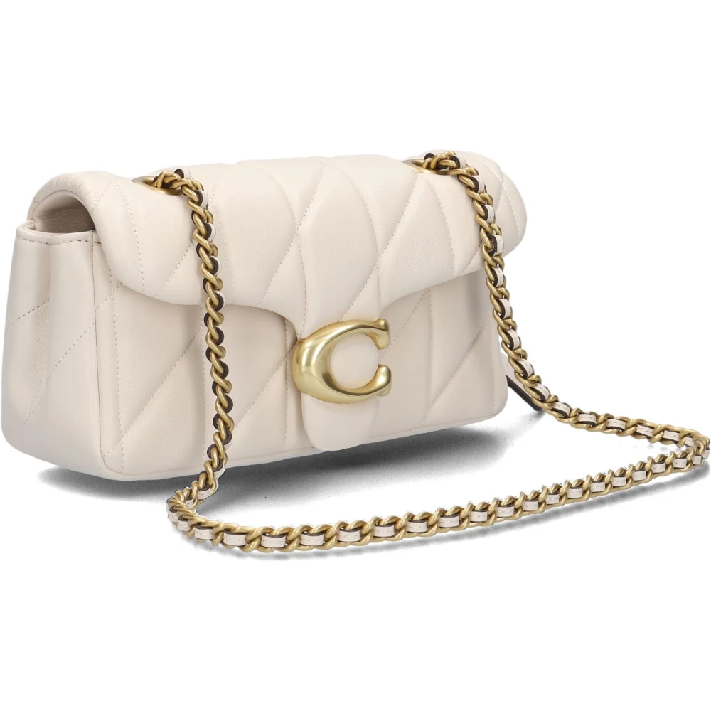 Coach Elegante Beige Schoudertas Beige Dames