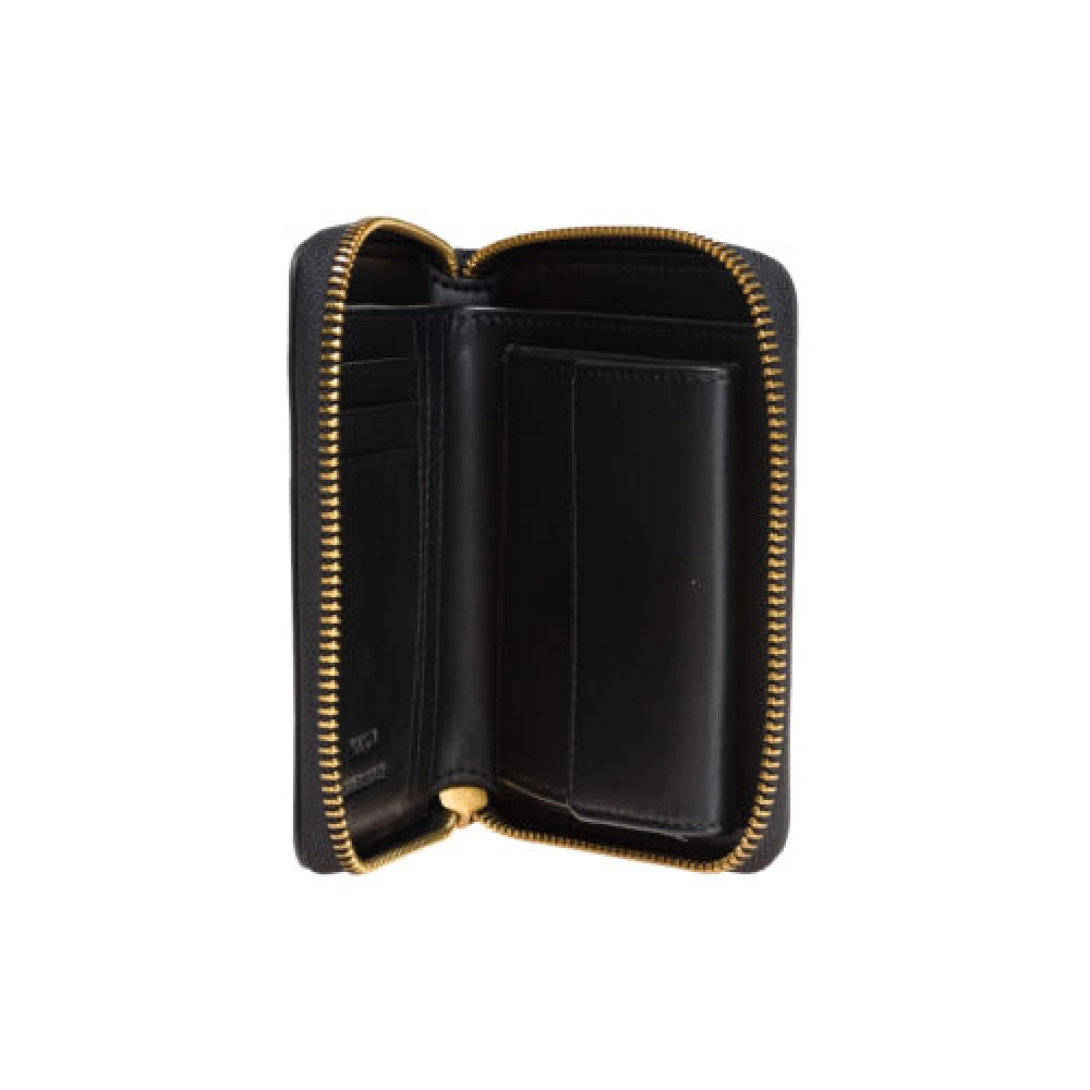 pinko Vierkante leren portemonnee Love Birds Black Dames