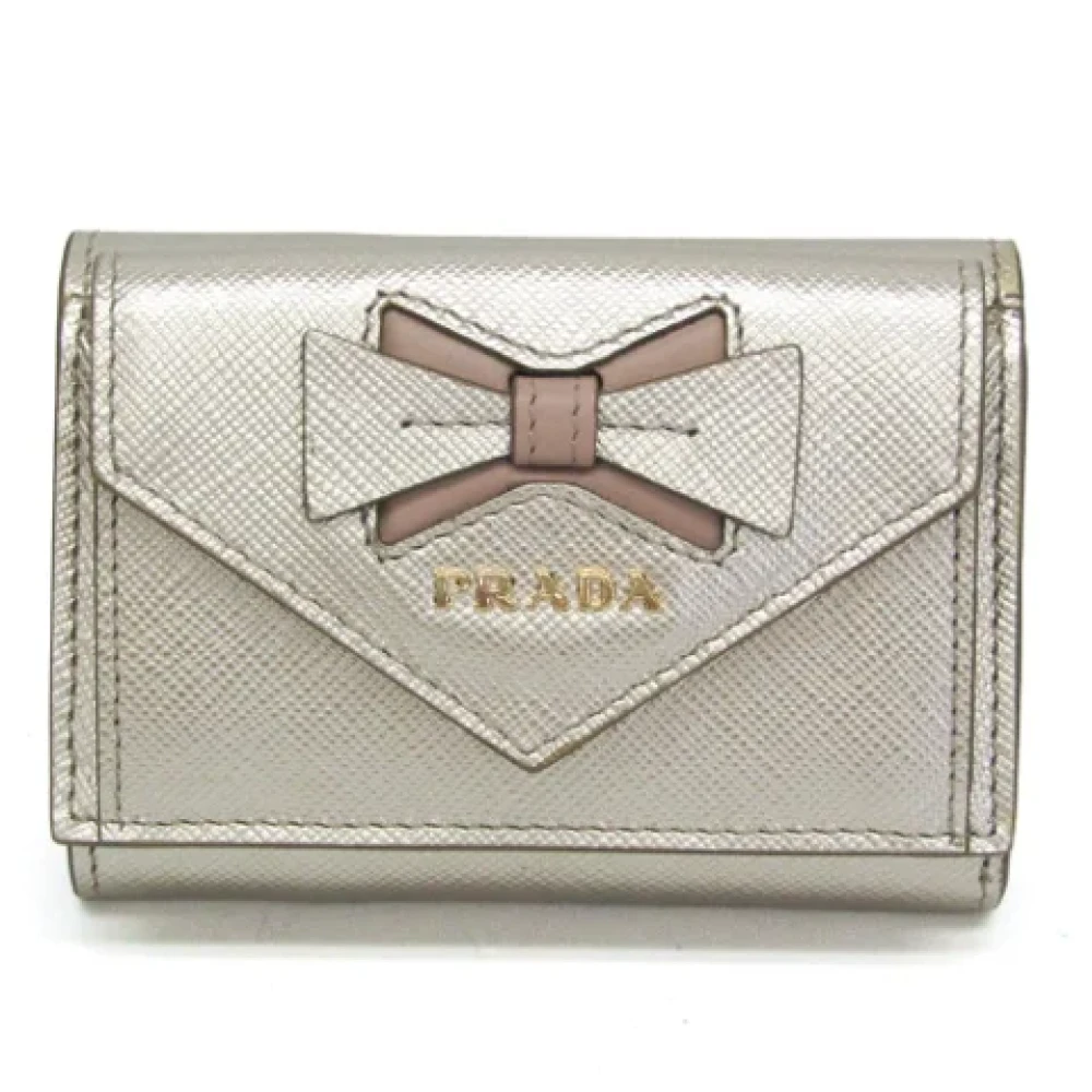 Prada Vintage Pre-owned Leather wallets Yellow Dames