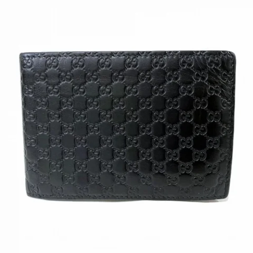 Gucci Vintage Pre-owned Leather wallets Black Dames
