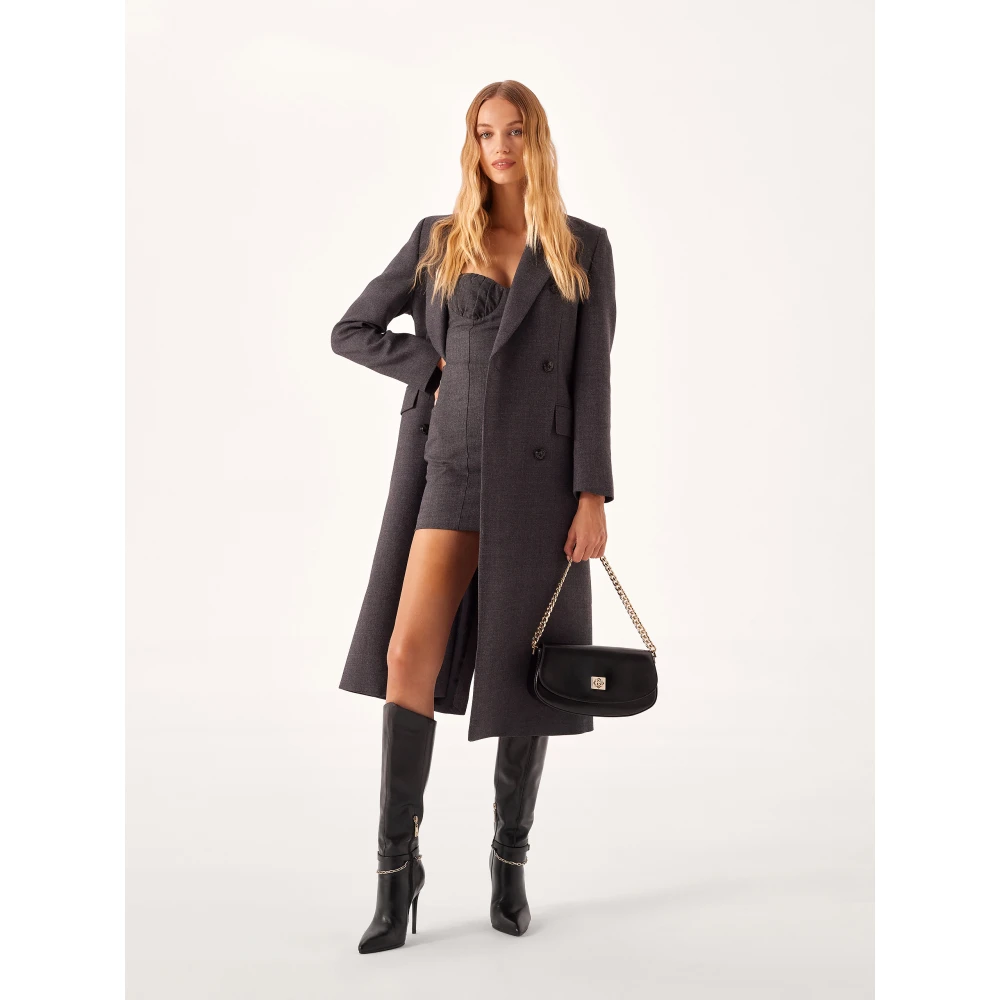 Kazar Zwarte afgeronde schouderketting handtas Black Dames
