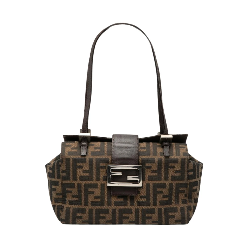 Fendi Vintage Women's Brown Pre-Owned Patterned Handbag