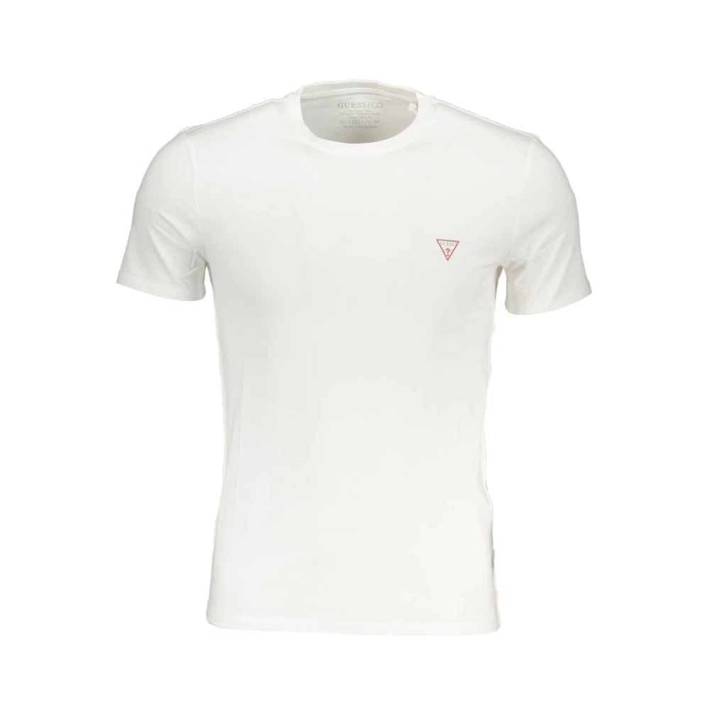 Guess Men's White Cotton Slim Fit T-Shirt - T-Shirts - 2XL - Tops