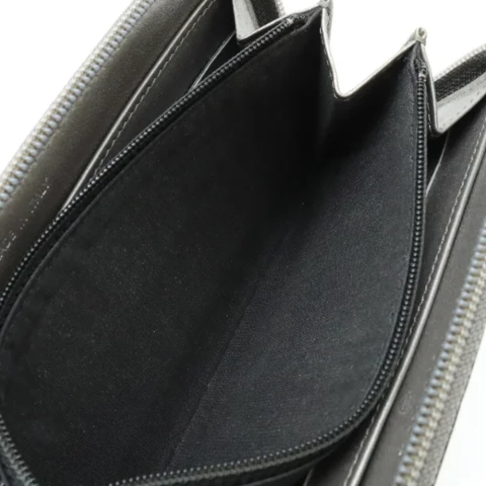 Chanel Vintage Pre-owned Leather wallets Gray Dames