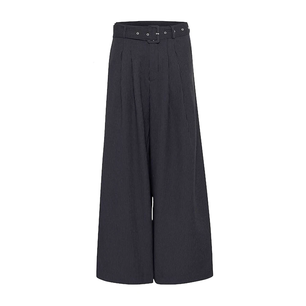 My Essential Wardrobe Hoge wijde broek VittaMW Blue Dames