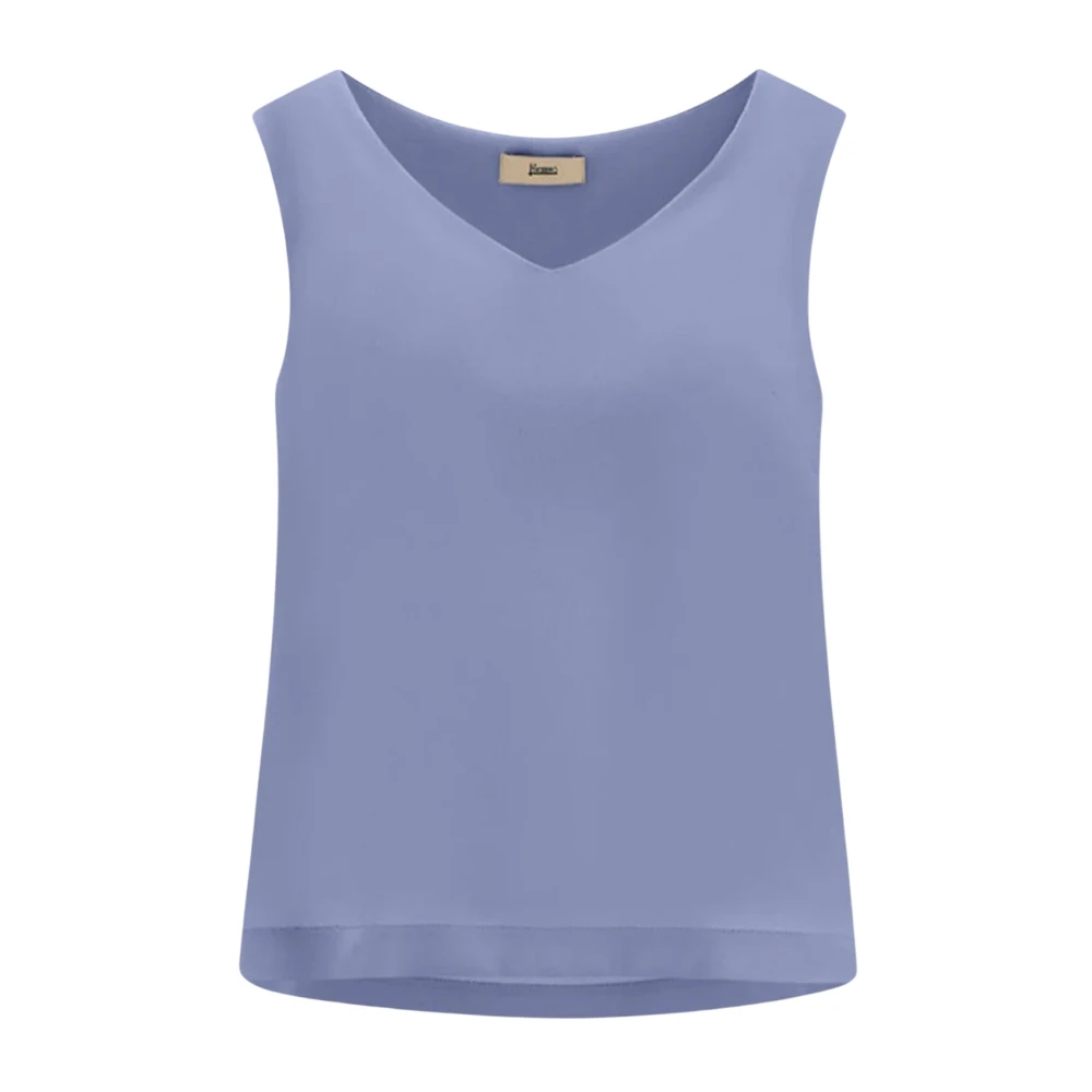 Herno Blå V-Ringad Blus