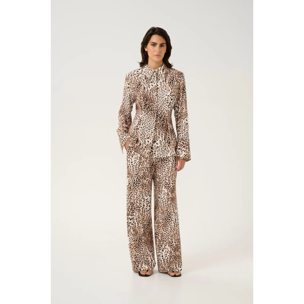 Gestuz Leopard Light Leo Shirt Brown Dames