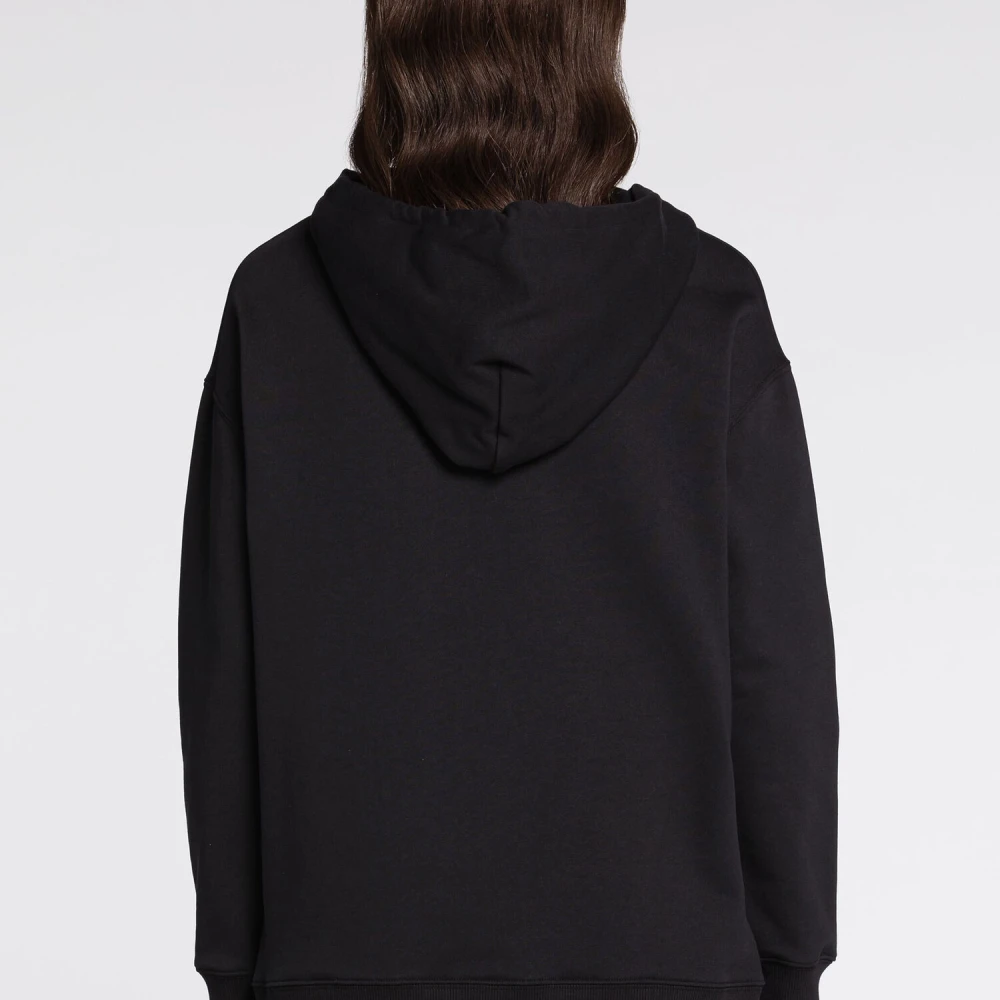 Roberto Cavalli Tiger Tooth Logo Katoenen Hoodie Black Dames