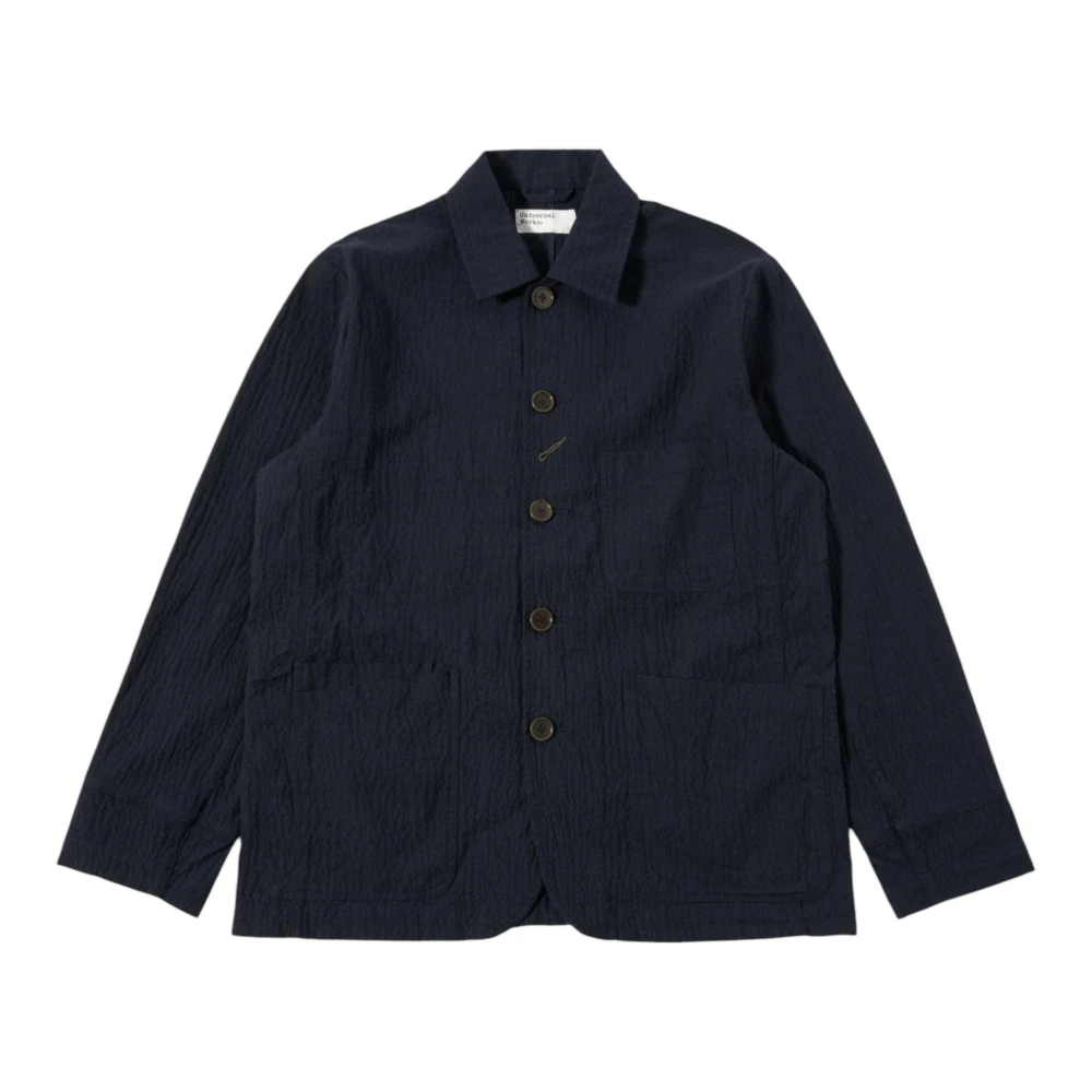 Universal Works Men's Blue Original Bakers Jacket - Light Jackets - L - Jackets