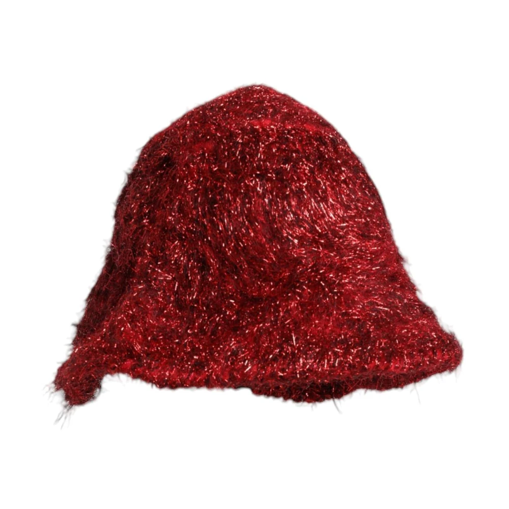 Dolce & Gabbana , Accessories, Female, Red, One Size, Red Wide Brim Bucket Hat