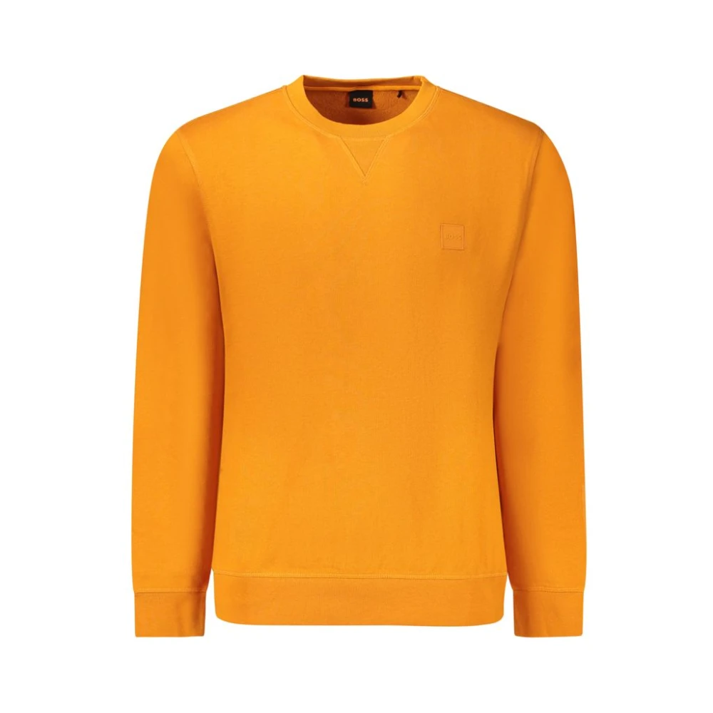 Hugo Boss Oranje Katoenen Trui Orange Heren