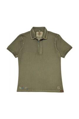 polo-vert-a-manches-courtes-avec-broderie