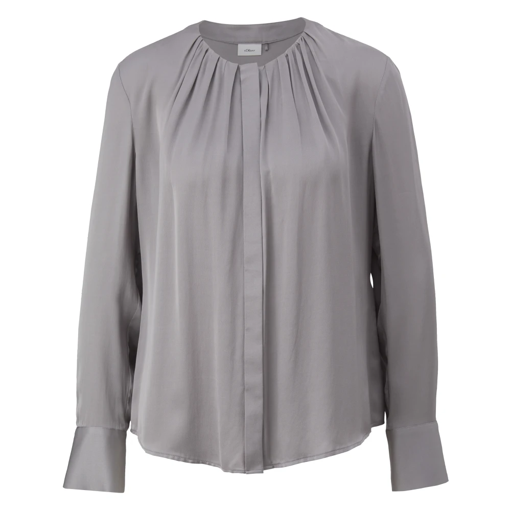 S.Oliver Long Sleeve Tops Gray Dames